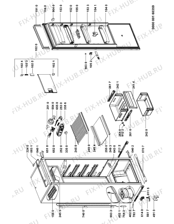 Схема №1 ARG 744/A с изображением Всякое для холодильной камеры Whirlpool 481231028331