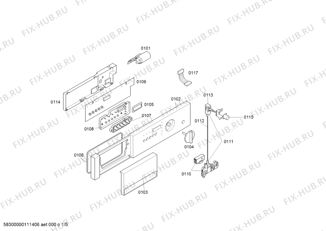 Схема №4 WDI1440 с изображением Панель управления для стиралки Siemens 00446428