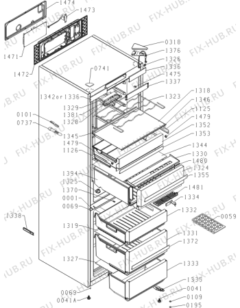Схема №4 NR-BN31EX1-E (508808, HZF3369EZ) с изображением Дверка для холодильной камеры Gorenje 509158