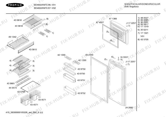 Схема №2 BD4602ANFE с изображением Адаптер для холодильника Bosch 00494890