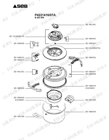 Схема №1 P4221416/07A с изображением Кастрюля для духовки Seb SS-981381