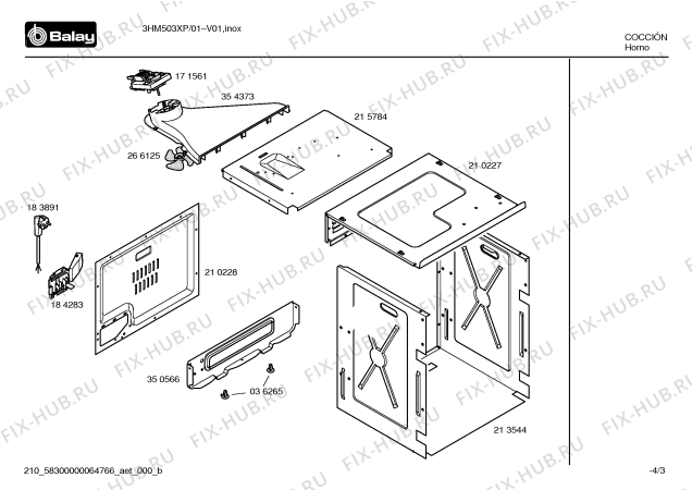 Схема №4 3HM503XP с изображением Стеклянная полка для плиты (духовки) Bosch 00365532