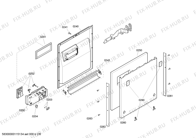 Схема №4 SL60S591EU с изображением Планка для электропосудомоечной машины Bosch 00440677