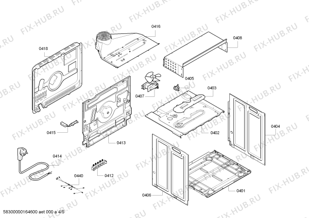 Схема №4 HBA43B150F H.BO.NP.L2D.IN.GLASS.B1/.X.E0_C/// с изображением Часы для духового шкафа Bosch 00659996