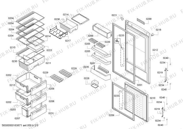 Схема №3 KGV36VW20R A+ с изображением Шарнир крышки для холодильника Bosch 00626217