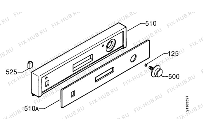 Взрыв-схема посудомоечной машины Kuppersbusch IG646.1J - Схема узла Command panel 037