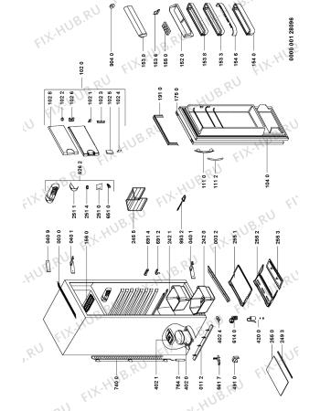 Схема №1 649.1.02 с изображением Ящичек для холодильника Whirlpool 481241879728