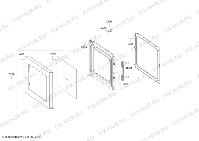 Схема №3 HMT84M421 с изображением Фронтальное стекло для микроволновки Bosch 00741632
