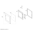 Схема №3 HMT84M421 с изображением Фронтальное стекло для микроволновки Bosch 00741632
