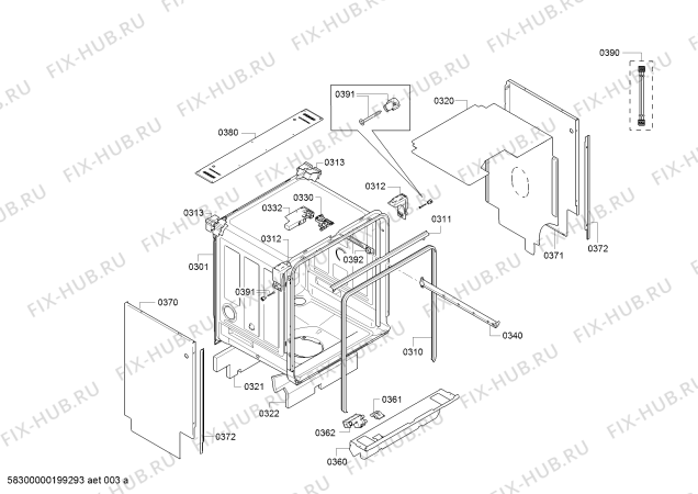 Схема №6 S513P60X3D, Excellent, Made in Germany с изображением Кронштейн для посудомоечной машины Bosch 10003045