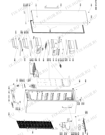 Схема №1 WVE26552NFX (F090652) с изображением Дверка для холодильника Indesit C00326317