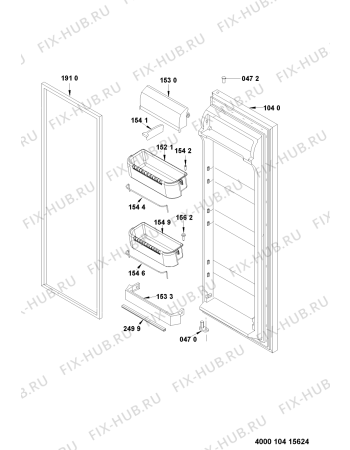 Взрыв-схема холодильника Whirlpool KRSC9060 (F090440) - Схема узла
