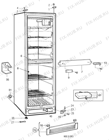 Взрыв-схема холодильника Electrolux TF1108G - Схема узла C10 Cabinet