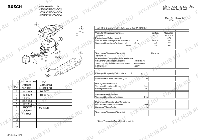 Схема №3 KSV2965IE с изображением Панель управления для холодильной камеры Bosch 00357713