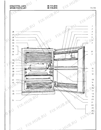 Взрыв-схема холодильника Gaggenau IK111014 - Схема узла 04