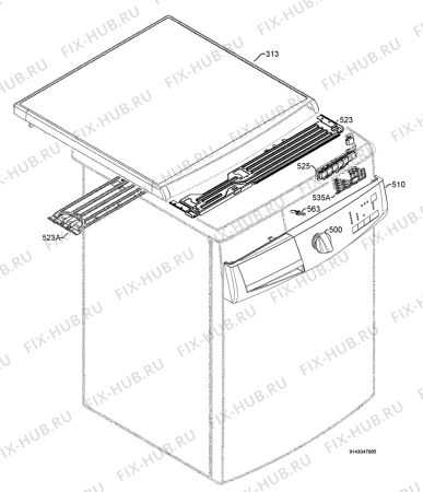 Взрыв-схема стиральной машины Privileg 00586529_21232 - Схема узла Command panel 037