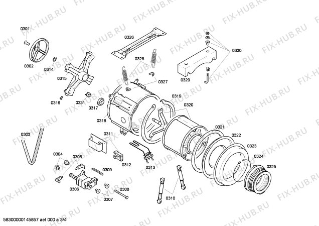 Схема №4 WM20850TI SIWAMAT 2085 с изображением Ручка для стиралки Siemens 00265699