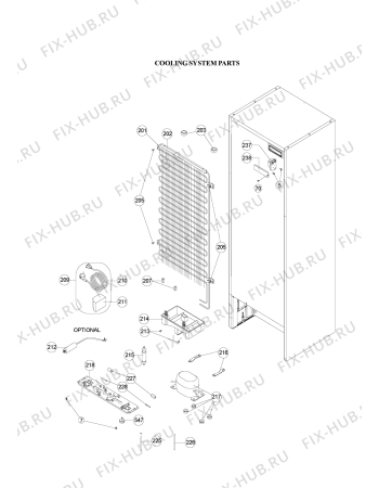 Схема №3 WTH4410 NFX с изображением Втулка двери для холодильника Whirlpool 482000010062