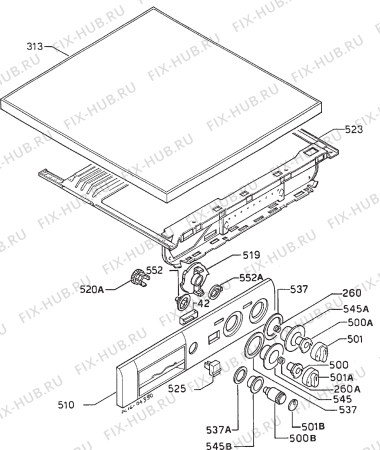 Взрыв-схема стиральной машины Zanussi WD1222V - Схема узла Command panel 037