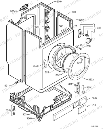 Взрыв-схема стиральной машины Zanussi FD1216 - Схема узла Housing 001