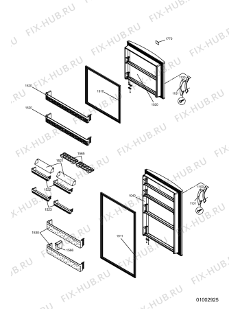 Схема №1 WSR 18 SL с изображением Дверь для холодильной камеры Whirlpool 482000006770