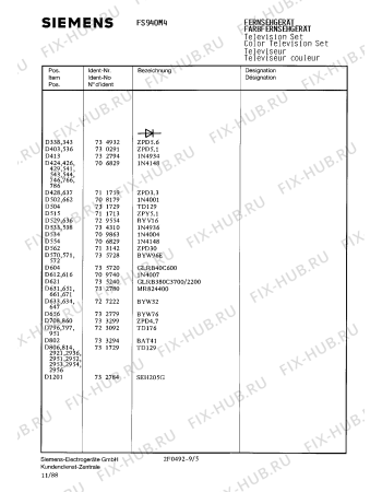 Схема №7 FS940M4 с изображением Сервисная инструкция для жк-телевизора Siemens 00535294