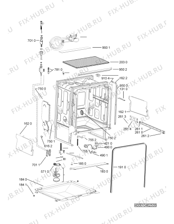 Схема №5 ADG 7580/1 IX с изображением Панель для посудомоечной машины Whirlpool 481010600793