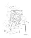 Схема №5 ADG 7580/1 WH с изображением Панель для электропосудомоечной машины Whirlpool 481010600794