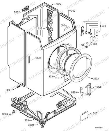 Взрыв-схема стиральной машины Domeos DO1400SI - Схема узла Housing 001