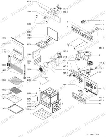 Схема №1 OVC10S (F091105) с изображением Инструкция по эксплуатации для плиты (духовки) Indesit C00371143