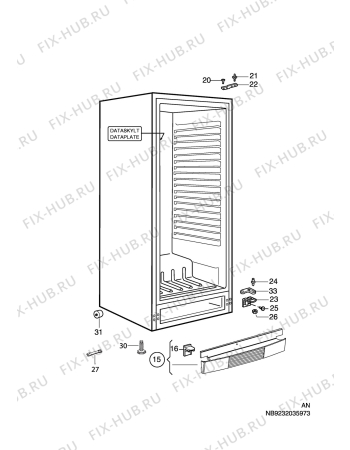 Взрыв-схема холодильника Aeg S70380-KA - Схема узла C10 Cabinet