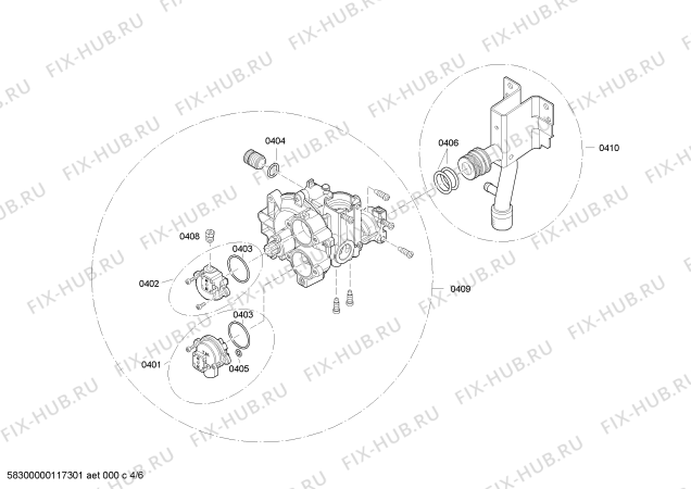 Взрыв-схема водонагревателя Bosch RDT2215 - Схема узла 04