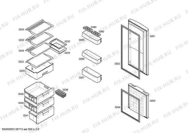 Схема №3 4KE182DN с изображением Панель для холодильной камеры Bosch 00445950