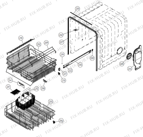 Взрыв-схема посудомоечной машины Gorenje DM 11 Brilliant SF   -White Bi (900001001, DW20.1) - Схема узла 02