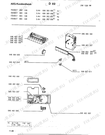 Взрыв-схема посудомоечной машины Aeg FAV865 IGA - Схема узла Electrical equipment