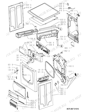 Схема №2 AWZ 867 с изображением Обшивка для стиральной машины Whirlpool 481245210628
