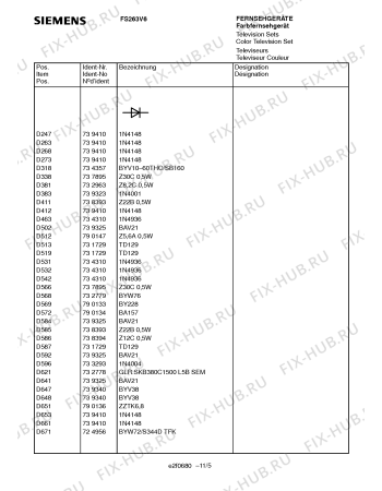 Взрыв-схема телевизора Siemens FS263V6 - Схема узла 06