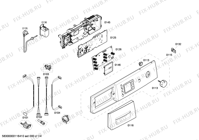 Схема №4 WAE24470FG Bosch Maxx 6 с изображением Панель управления для стиралки Bosch 00660400