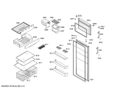 Схема №4 KD45NX63NE с изображением Дверь морозильной камеры для холодильной камеры Siemens 00685681