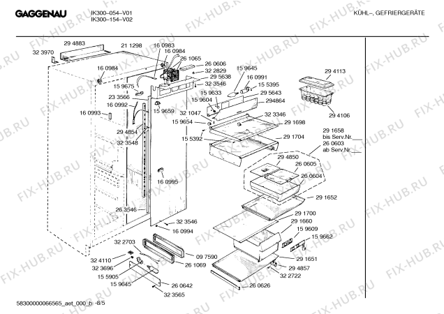 Взрыв-схема холодильника Gaggenau IK300054 - Схема узла 05