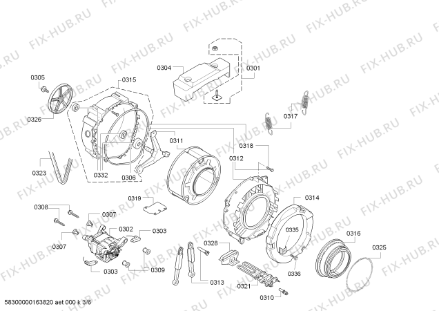 Схема №6 WLG20240OE, Bosch Maxx 5 с изображением Панель управления для стиралки Bosch 11017262