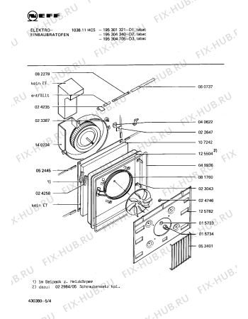 Взрыв-схема плиты (духовки) Neff 195301321 1038.11HCS - Схема узла 04