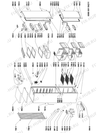 Схема №1 ARC 6427/IX с изображением Дверца для холодильника Whirlpool 481241610048