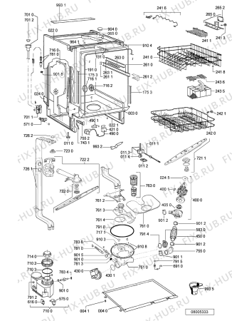 Схема №2 ADG 8730/1 IX с изображением Обшивка для посудомойки Whirlpool 481245373206