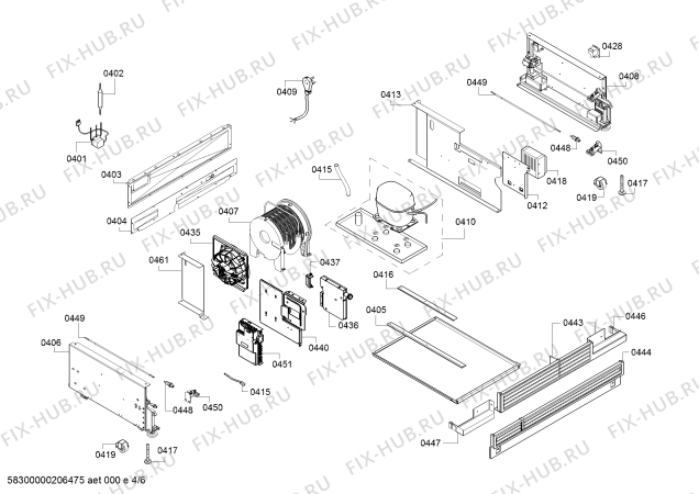 Схема №6 RC492304 Gaggenau с изображением Изоляция для холодильника Bosch 00717224