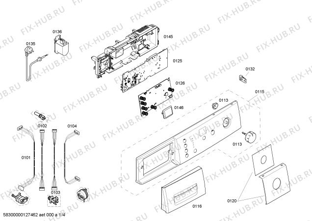 Схема №2 WAE32360SN Bosch Maxx 6 с изображением Панель управления для стиралки Bosch 00667500