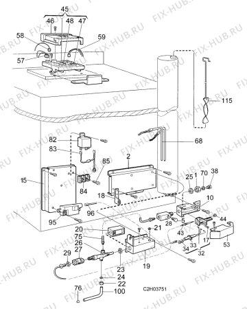 Взрыв-схема холодильника Electrolux Loisirs RM4505 - Схема узла Functional parts
