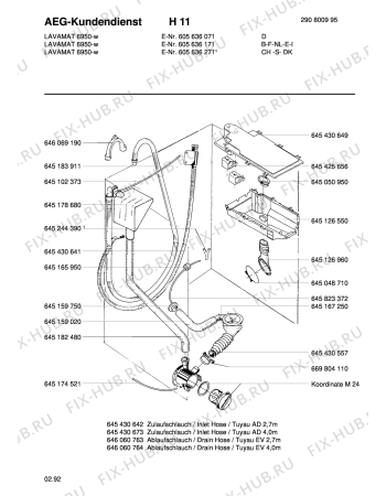 Взрыв-схема стиральной машины Aeg LAV6950-W - Схема узла Hydraulic System 272