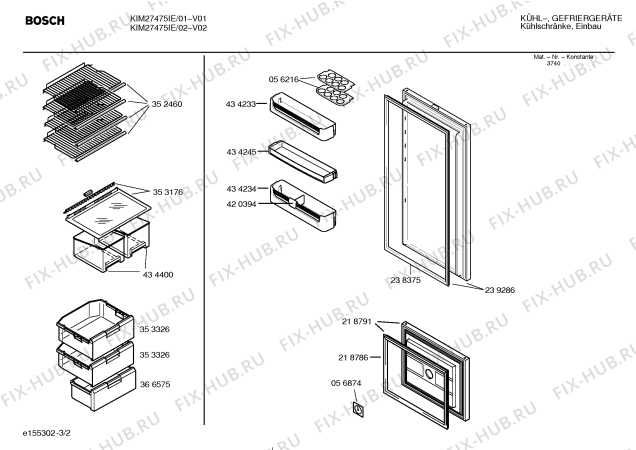 Схема №3 KIM28472IE с изображением Плита Bosch 00265644