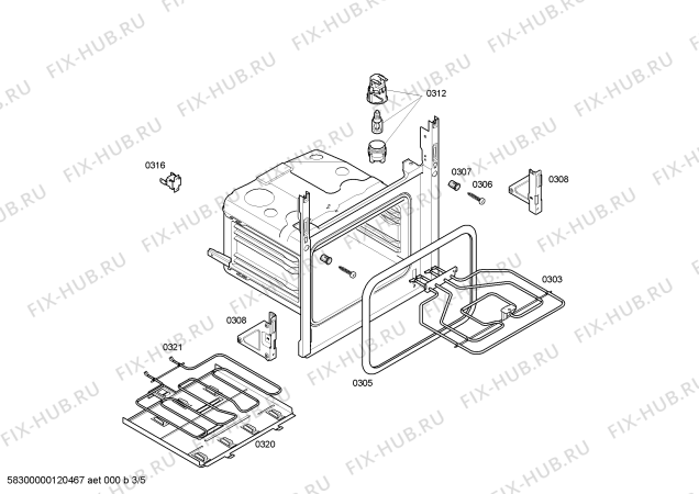 Схема №4 3HF501XP с изображением Переключатель для плиты (духовки) Bosch 00606810